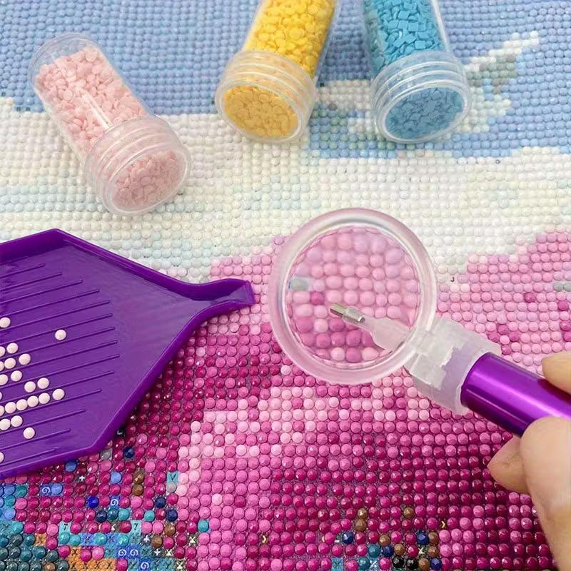 Diamond painting magnifying glass with adjustable dot diamond pen magnifying glass,suitable for cross stitch,bead,handmade craft