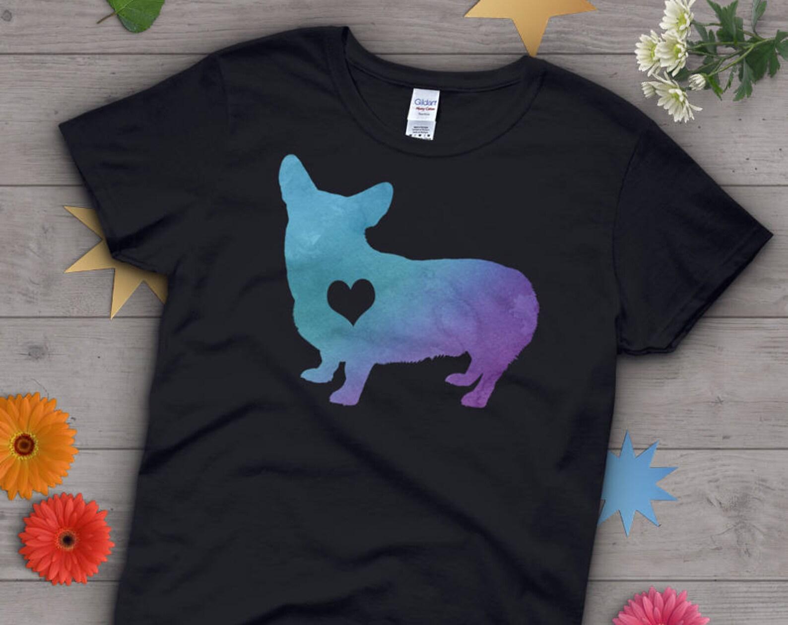 Corgi Shirt, , Dog Lover Gift, Cute Pembroke Corgi T-shirt, Corgi Lover Tshirt, Pet Graphic Tee, Dog Lover Tops, Cardigan Navy Blue 120