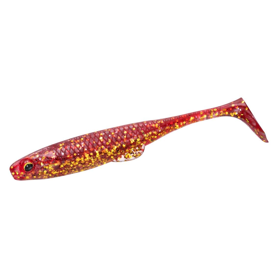Daiwa FJ Duckfin Shad Shad Tail Worm 3.5 (Flounder Burning)