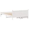 Vidaxl Bed Frame Without Mattress, White, 150X200 Cm, Solid Pine Wood