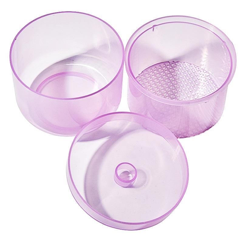 4 Color Disinfection Storage Box Nail Accessories Clean Sterilizer Soak Bowl Container 1Box Round Nail Tool Cleaning Box