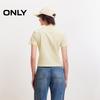 ONLY Women's Cute Cat Print Ribbed Short Sleeve T-Shirt
