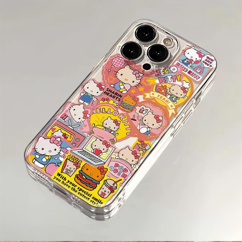 Hello Kitty Sticker Phone Case All Inclusive for Apple 13Pro/14PRO/15/16/16 PRO/14/13