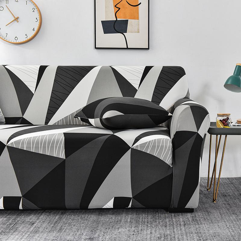 Stretch Stripes Sofa Slipcover Elastic Sofa Cover for Living Room Non Slip Furniture Protector for Pets Soft with Elastic Bottom