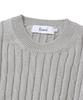 KNITTED [Nitied X Fashion Planet] Cable Round Knit Grey