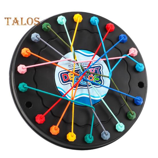 1 Set Kids Rope Untangling Game Twisted Rope Knot Board Game Logic Thinking Interactive Educational Colorful Elastic Rope Unhitching Toy