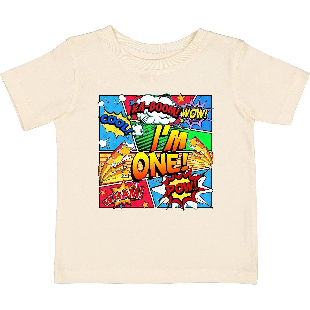 Inktastic I m One Comic Book Baby T-Shirt First Graphic Novel Hero Superhero 150