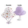 New Kids Bucket Hat Double-side Fisherman Hat Spring Summer Children Sun Hats for Girls and Boys Outdoor Baby Sun Hat