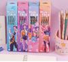 12Pcs Kid Kpop Demon Hunters Huntrix Pencils Wood Graphite Sketch Set Smooth Writing School Office Drawing Sketching 2B Friendly Entertaining Fun