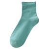 5 Pairs of Cute Candy Colored Rolled Up Mid Top Socks for Women In Summer