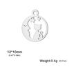 5pcs/Lot Stainless Steel Cute Animal Charms For Jewelry Making Cat Squirrel Bee Owl Elephant Koala Pendant DIY Accessories