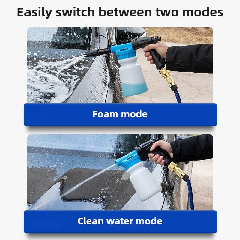 Foam Cannon for Hose Garden Foaming Sprayer 1L Handheld Pressurized Soap Foam Cannon Garden Hose Washer Accessories for Men