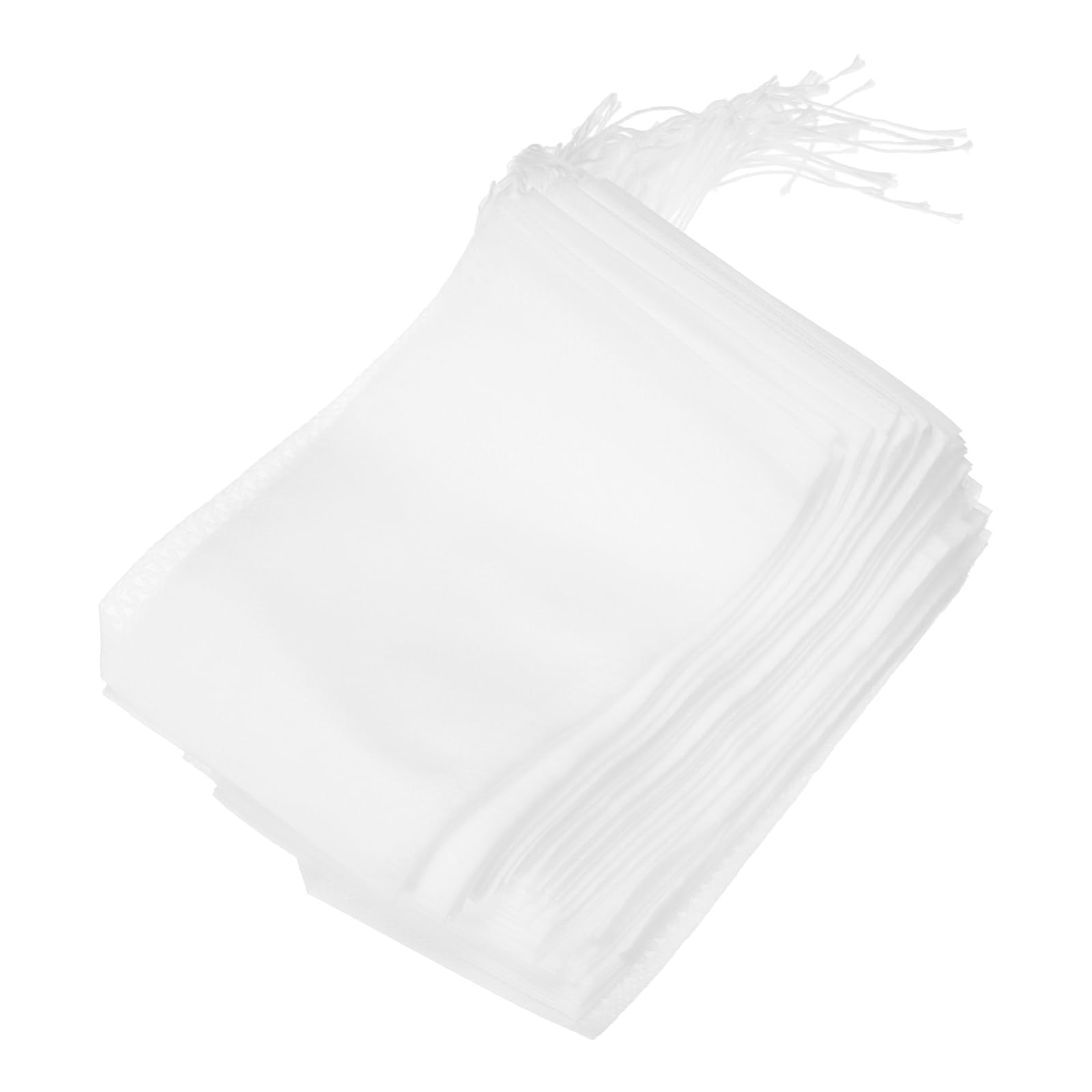 

uxcell Disposable Tea Bags, Empty Non-Woven Tea Filter Bags with String Seals, 100 Bags, 12 x 8 cm