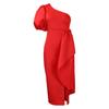 Collar Split Ruffled Dress Sexy Women's Dress Fashion Clothing Diagonal