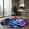 Huggy Wuggy Printed Round Rug Carpet Chair Rug Area Rug Entryway Doormats,for Office Chair Living Room Bedroom Kitchen Room.