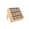Wooden 12 Grids Spice Rack Space Saving Large Capacity Condiment Storage Shelf with Storage Jars Spice Organizer For Kitchen
