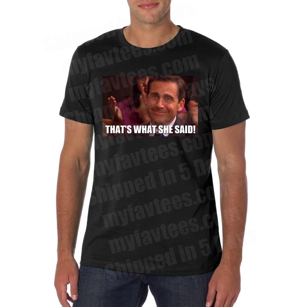 Michael Scott the Office tv show world s that s what she said T shirt L