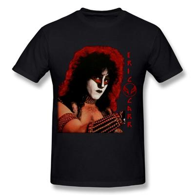 Mens Black T Shirt Kiss The The Fox Eric Carr Logo