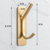Traceless 304 Stainless Steel Adhesive Hook for Bathroom & Kitchen