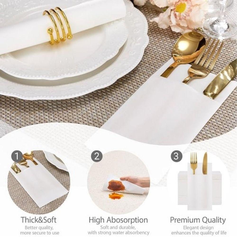 Convenient Prefolded Paper Napkins Hygiene Dinner Napkins  Cafe Supplies