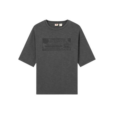 Levis Loose Casual Fashion Soft Comfortable Ribbed Round Neck Short Sleeve T-Shirt Men Tops 003N4-0000