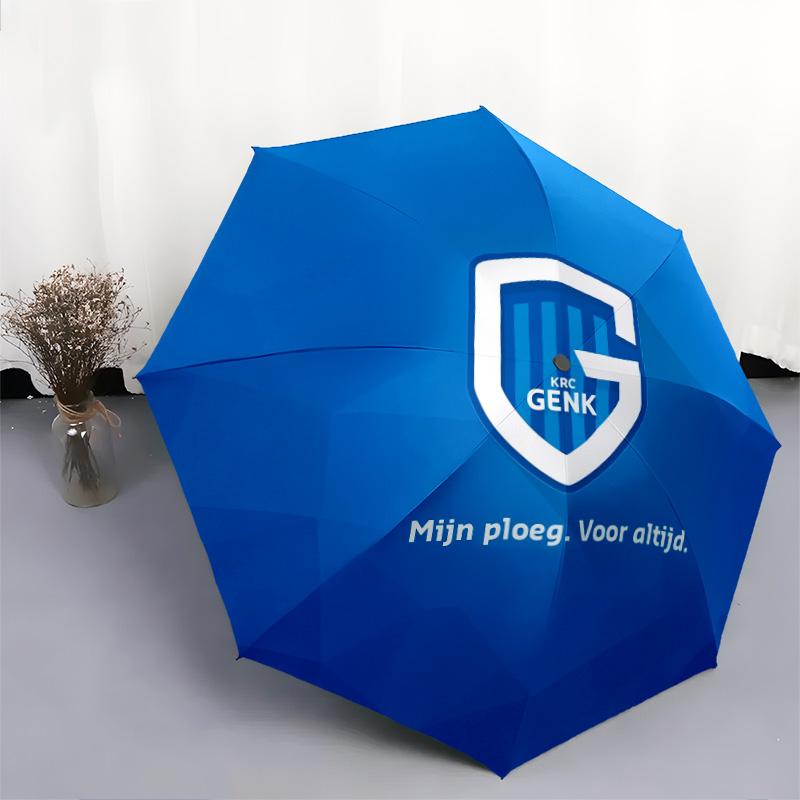 KRC Genk  pattern, automatic folding umbrella, portable and foldable design, 8 ribs, a Christmas or birthday gift.