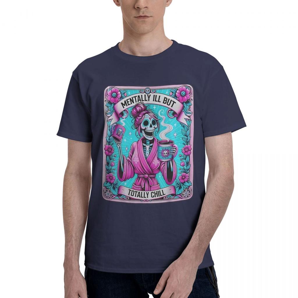 Skelett Kaffee Tarot 100% Baumwolle Lässig Atmungsaktiv Bequem Totoro Lustige Herren T-Shirts T-Shirts Herren