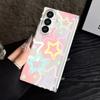 Magnetic Auto Adsorption Clear Phone Case For Samsung Galaxy Z Fold 7 6 5 Fold7 Fold6 Fold5 5G Stars Pattern Hard PC Back Cover