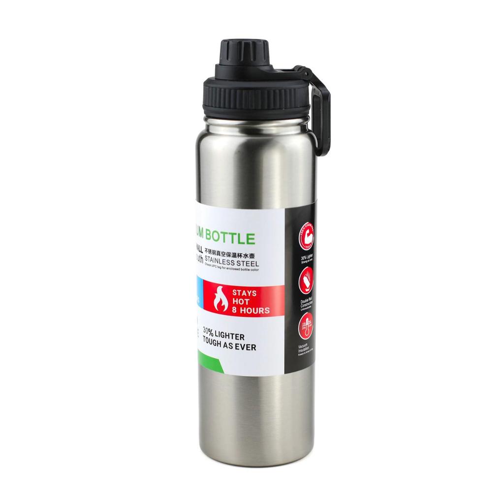 American-Style Large Capacity Stainless Steel Thermos - Portable Outdoor Sports Water Bottle