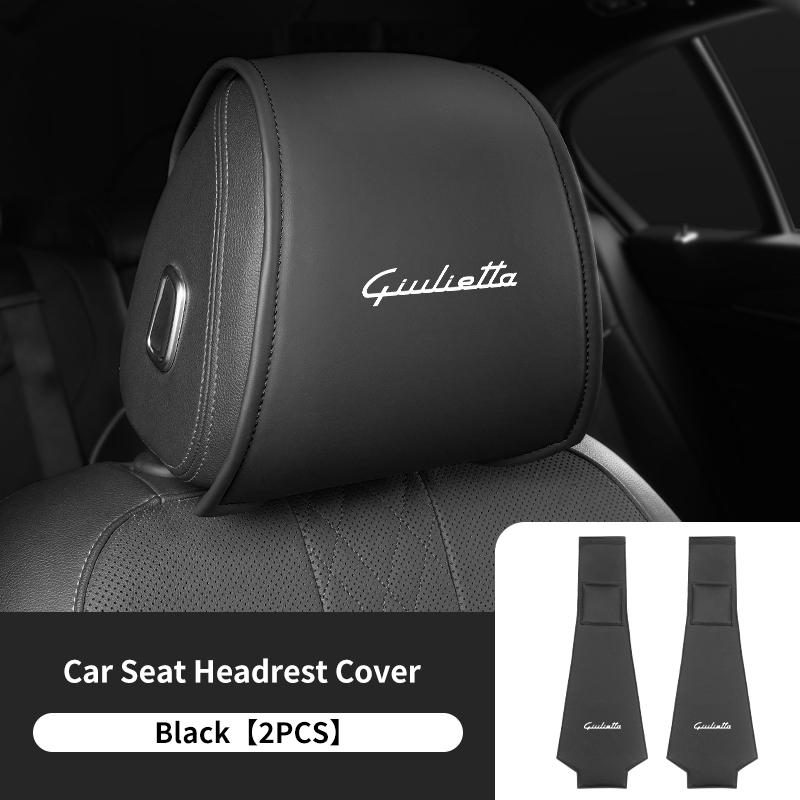 For Alfa Romeo Car Styling Headrest Case Anti-Dirty Dustproof Protective Cover GT Stelvio F1 Brera Volante Tonale Gloria Disco