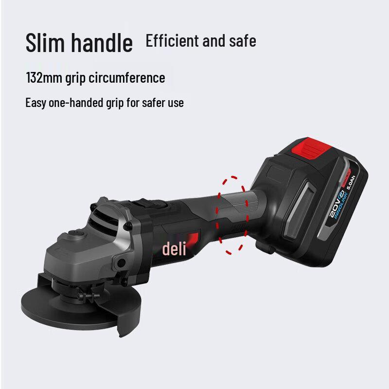 Deli Cordless Brushless Angle Grinder CN plug (adapter included)