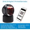 2D QR Hands-Free Barcode Scanner Omnidirectional Automatic Sensing Scanning USB Barcode Reader Adjustable Screen Scanning Platform Scanner for POS PC