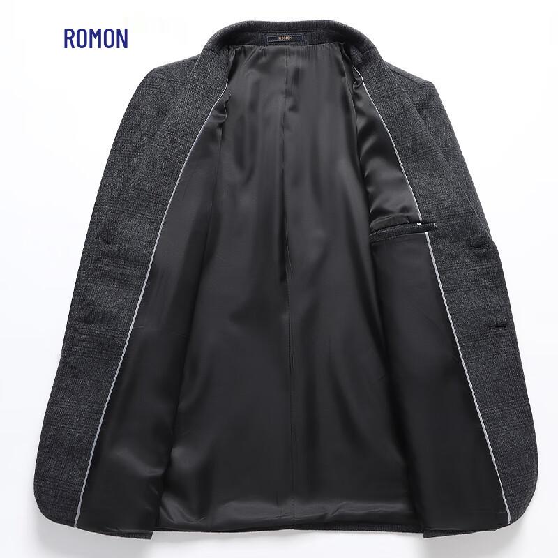 Romon Men's Wool Blend Business Casual Suit Blazer