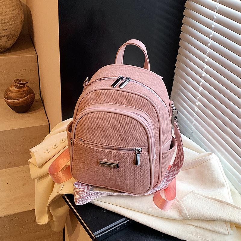 Simple and Versatile Backpack Women's New High-end Fashion Shoulder Messenger Bag Multi-functional Backpack