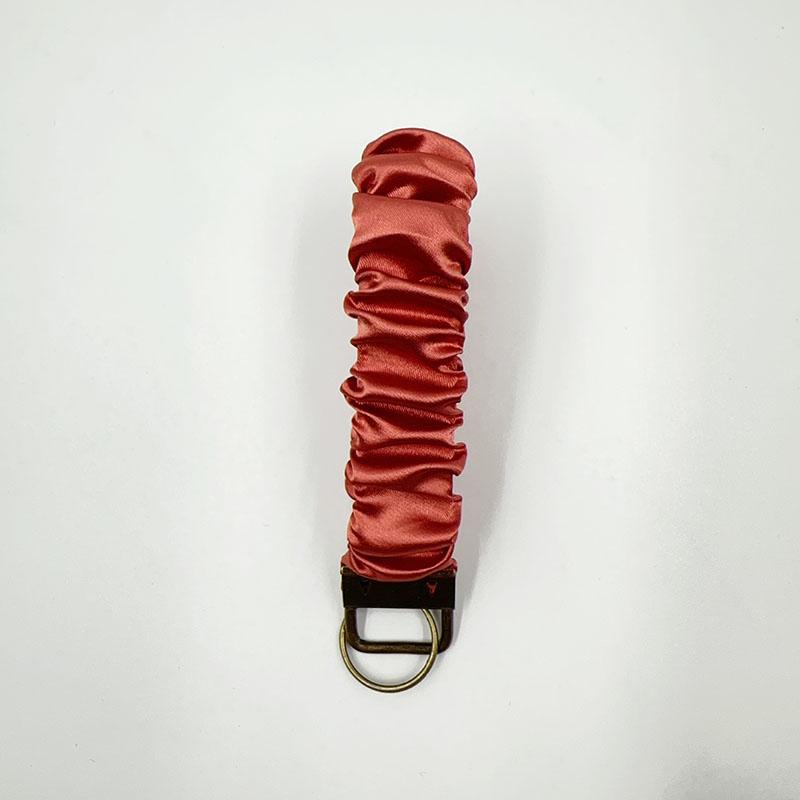 

WTEMPO Эластичные брелоки-браслеты Прочный эластичный брелок-скранчи с кольцом-пряжкой Модные декоративные держатели для ключей на руку для женщин 2pcs красный