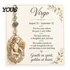 Zodiac Sign Bag Charm 12 Keychain with Keepsake Card, Star Card Pendant, Backpack Handbag Purse Charm, Inspirational Gift for Men Women Heart