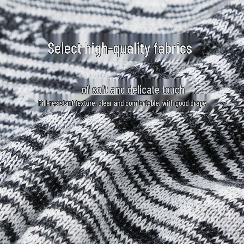 ROMON Men's Pure Cotton Striped Pullover Sweater