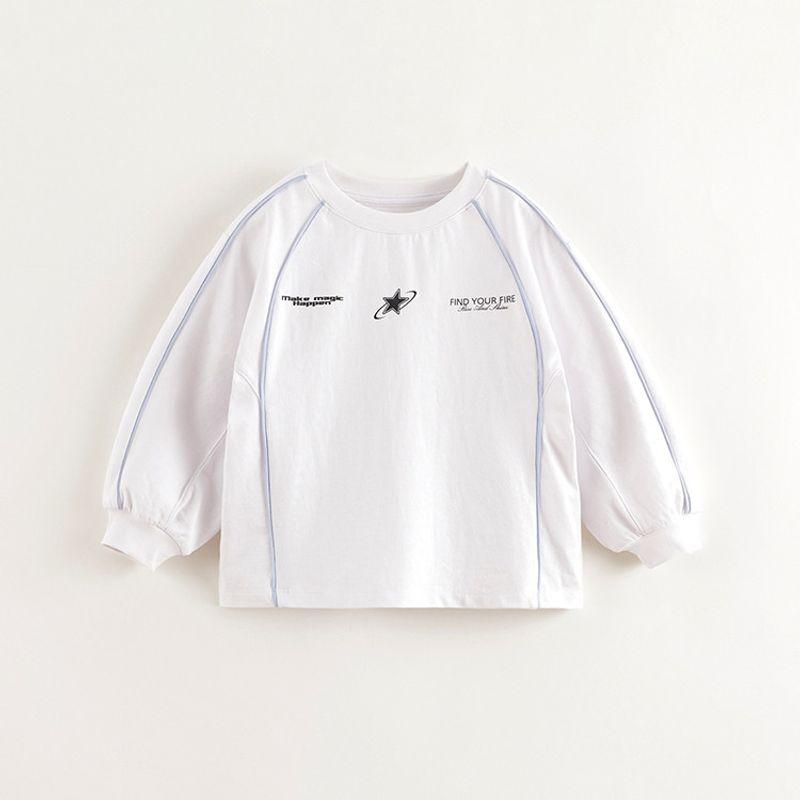Mark Jenny Boys' Trendy Racing Sports T-Shirt Kidsren's Pure Cotton Top 2026 Spring New Style 250079