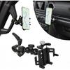 Black A-Pillar Phone Holder Mount Bracket Anti-Shake For Jeep Wrangler Universal
