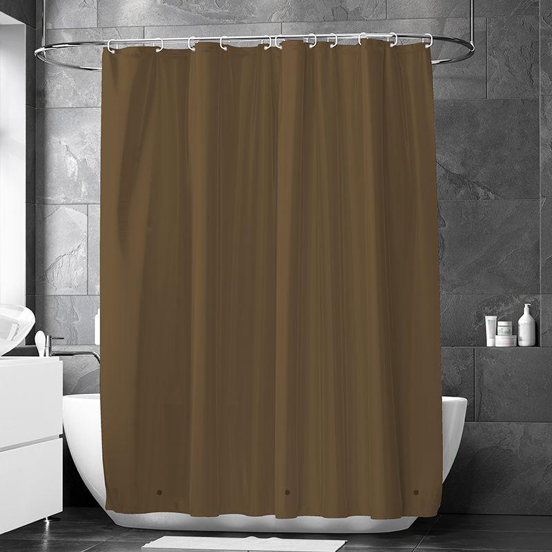 3D Printed PEVA Shower Curtain with Hooks – Thick, Waterproof, Mildew-Resistant Bathroom Partition