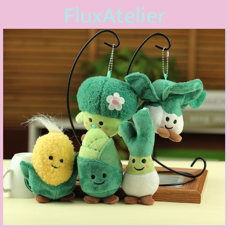 Adorable Vegetable And Fruit Plush Toys Broccoli Cabbage Corn Green Onion Realistic Stuffed Dolls