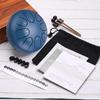 uxcell Steel Tongue Drum, 6" 8-Note Steel Hand Drum with Bag, Mallets, and Sheet Music, Worry-Free for Yoga, Meditation, and Camping (Dark Blue)