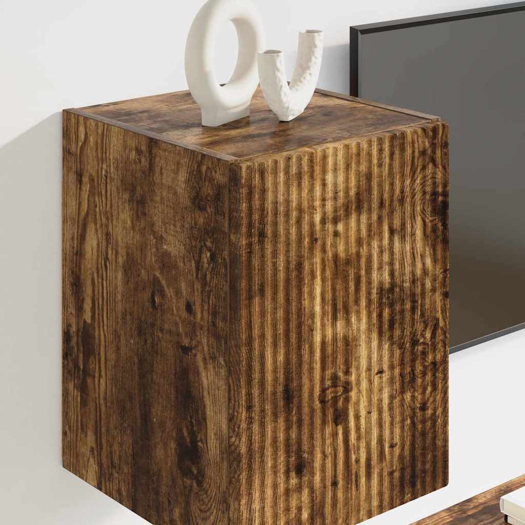 TV Wall Cabinet Smoked Oak 30 x 31 x 40 cm Engineered Wood