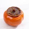Oriental Persimmon Ceramic Tea Caddy & Candy Jar