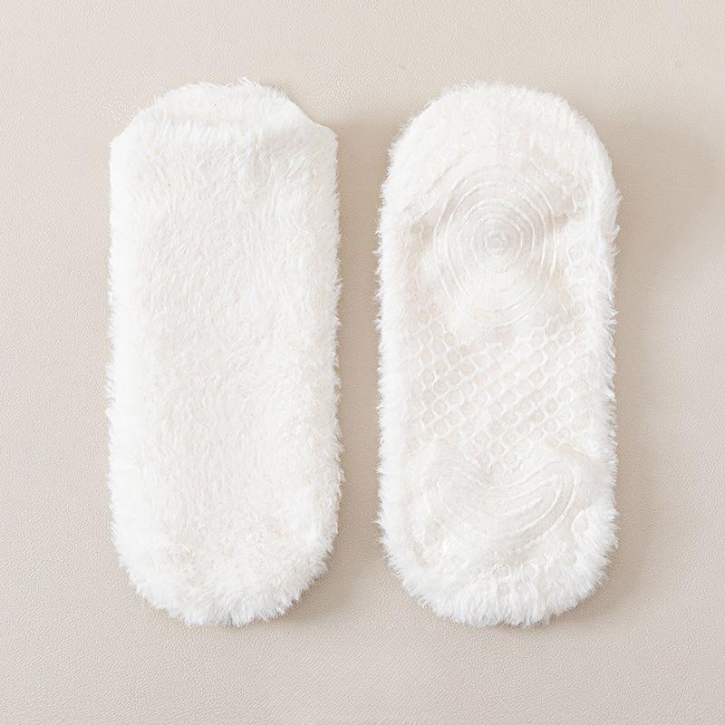 Soft Woolen Children's Thick Winter-spring Style Padded and Thick Warm Short Tube Non-slip Maternity Home Socks for Sleeping and Floor Use