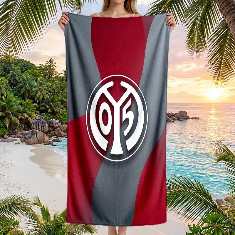 Mainz FC Druck Schnelltrocknendes Strandtuch Mikrofaser Saugfähig Tragbares Reise-Badetuch