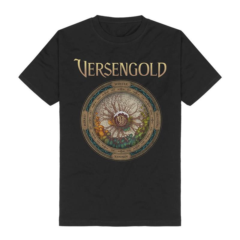 Versengold German band Western and Eastern trendy rock music T-shirt with American-style pure cotton printed short sleeves 2XL