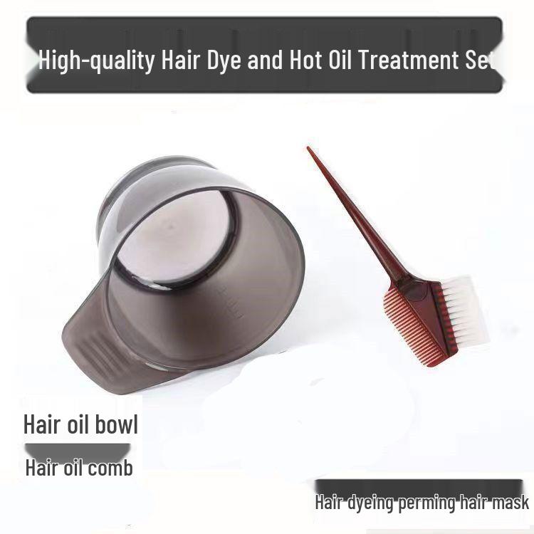 Professional Hair Dyeing Kit: Large Soft Bristle Brush, Oil Treatment Bowl, Comb, Barber Shop Quality for Home Hair Bleaching and Dyeing.