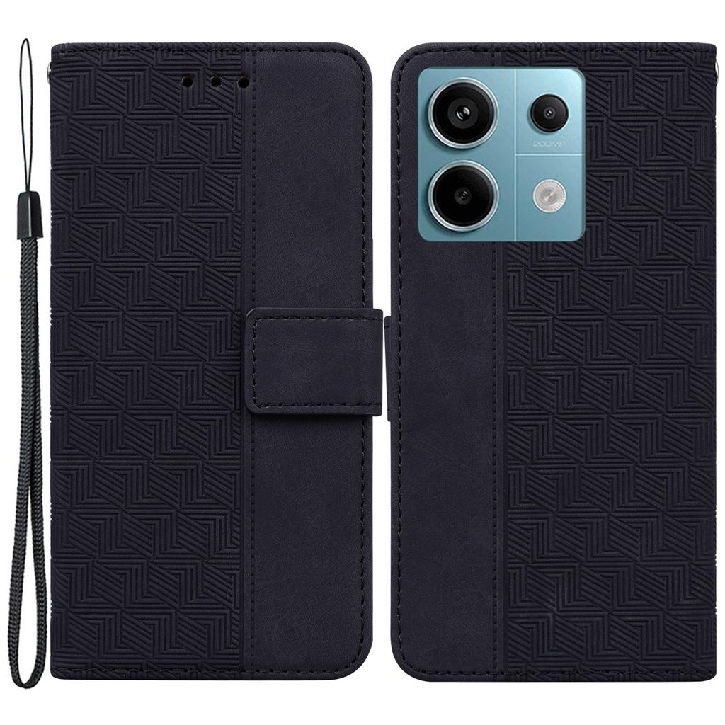 For Xiaomi Redmi Note 13 Pro 5G/Poco X6 5G Leather Flip Phone Case Wallet Cover Geometry Pattern
