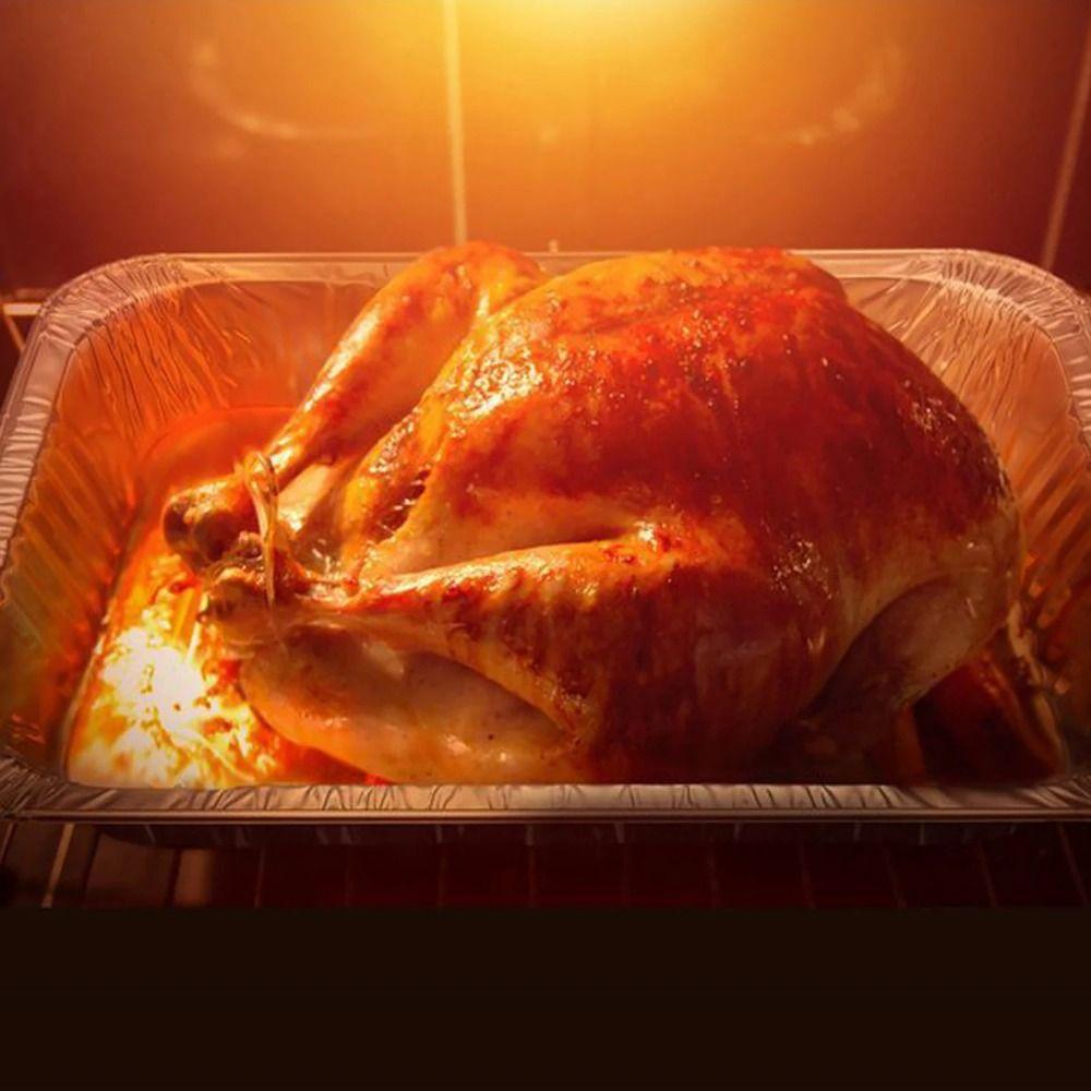 50Pcs High-temperature Resistance Cake Baking Foil Box 230-700ML Grill Catch Tray Air Fryer